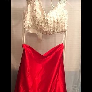 2 piece prom dress size 18